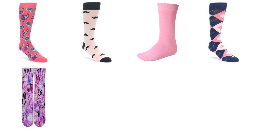 pink mens socks
